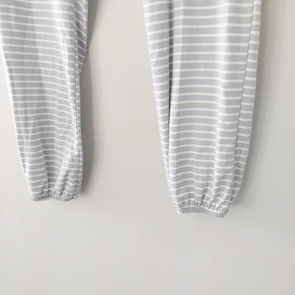 Gilligan & O'Malley pajama pants Large blue white stripes joggers drawstring - Picture 5 of 8